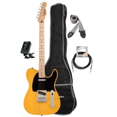 Fender Squier Sonic Telecaster - Chitara electrica, husa, tuner electronic, curea, cablu