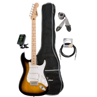 Fender Squier Sonic Stratocaster - Chitara electrica, husa, tuner electronic, curea, cablu