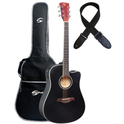 Soundsation MEADOW DNCE-BK - Set chitara electro-acustica (husa, curea, tuner incorporat, doza activa, corectii de ton si volum)