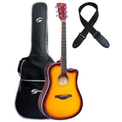 Soundsation MEADOW DNCE-SBT - Set chitara electro-acustica (husa, curea, tuner incorporat, doza activa, corectii de ton si volum)