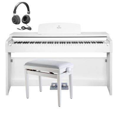 KYRIOS WH - Set pian digital cu bancheta, stativ lemn, casti, 3 pedale