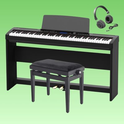 Soundsation AUDES - Set pian digital cu bancheta, stativ lemn, casti, 3 pedale