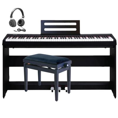 NUX NPK 10 BK - Set pian digital cu bancheta, stativ lemn, casti, 3 pedale