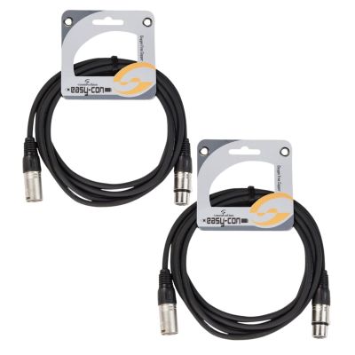 Soundsation BMCXX-10BK - Cablu microfon 2 bucati, XLR mama - XLR tata, lungime 10 metri