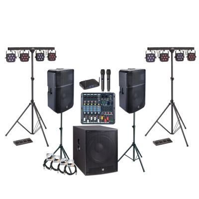 Soundsation PROVIBE 1815 4LEDKIT -  Sistem profesional de sonorizare si lumini de scena, 3560W (putere muzicala)