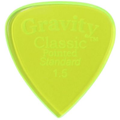 Pana chitara Gravity Picks Classic Pointed Standard 1.5mm Polished Green