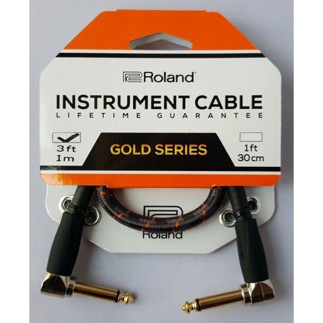 Roland RIC-G3AA - Cablu chitara, jack 90 grade/jack 90 grade, 1 metru