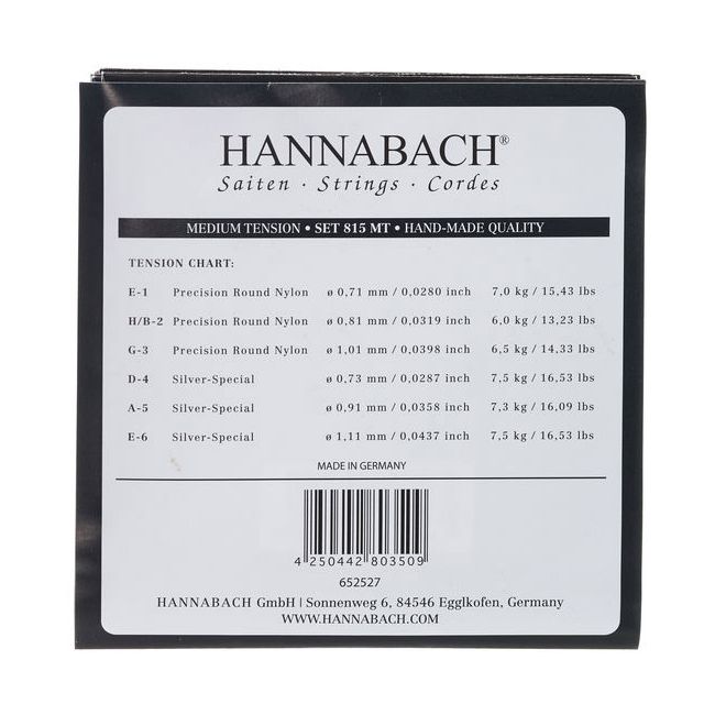 Hannabach 815MT Black - Set Corzi Chitara Clasica