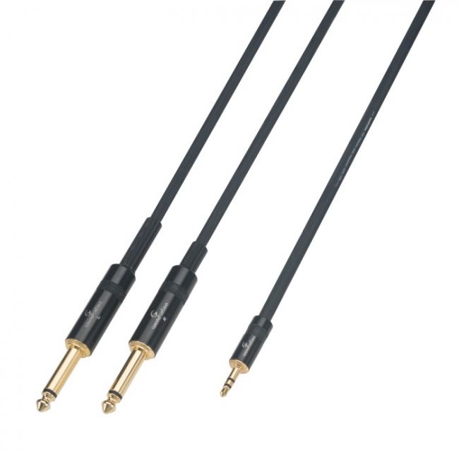 Soundsation Wiremaster WM-MJ2J30 - Cablu adaptor - Jack (3.5mm) - 2 x Jack (6.3mm) - 3 metri