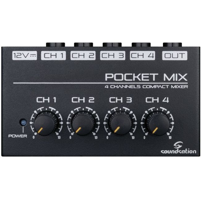 Soundsation Pocket-Mix - Mini mixer audio cu 4 canale