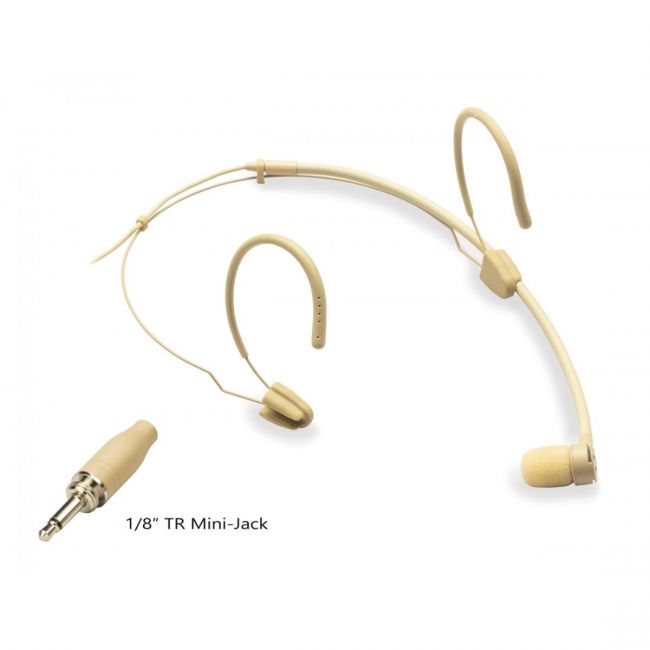 Soundsation VISAGE-C01A BG - Microfon Cardioid Headset, Mini-Jack TS de 1,8 ”
