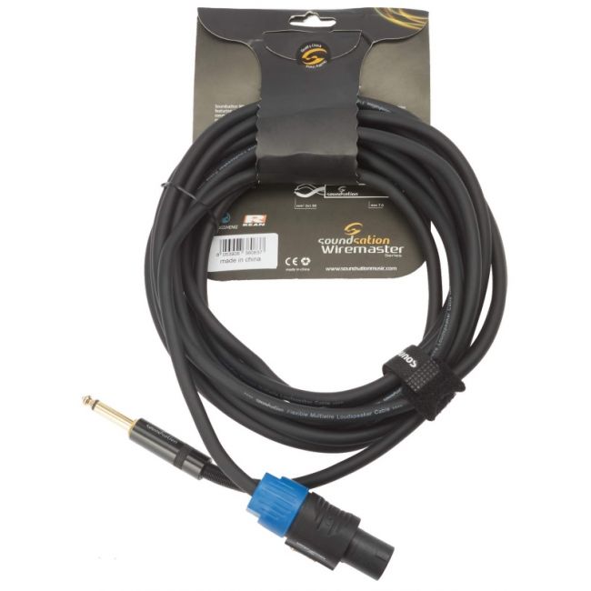 Soundsation WM-PCSJ10 - Cablu Boxa Speakon - Jack Mono 6.3 mm, 10 Metri