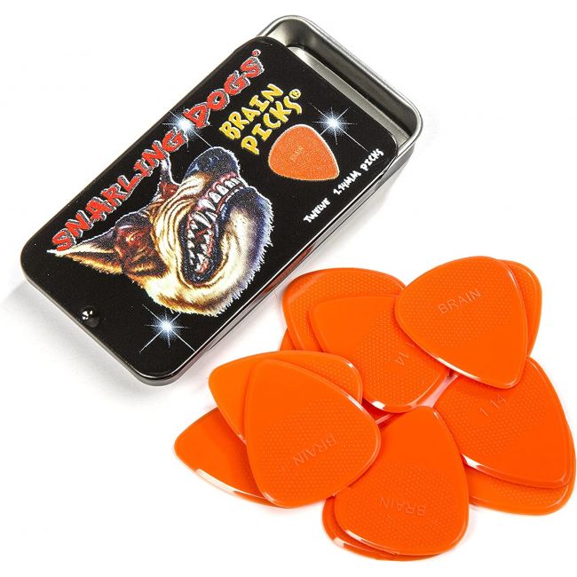 D’Andrea Snarling Dog Brain Picks 1.14 mm, Orange - Set 12 pene chitara