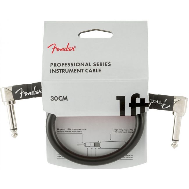 Fender Professional Series - Cablu patch pedale, procesoare, pedalboard, 30 cm