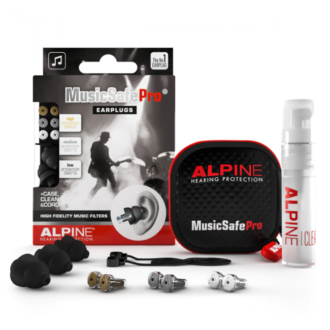 Alpine MusicSafe Pro Black, Interchangeable filter - Dopuri antifonice pentru muzicieni