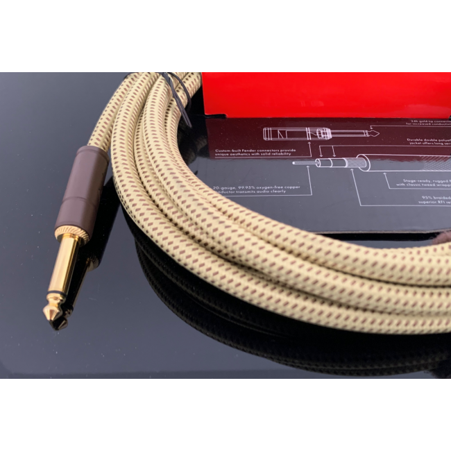 Fender Deluxe Series Cable - Cablu instrument, jack/jack 90 grade, 5.5 metri