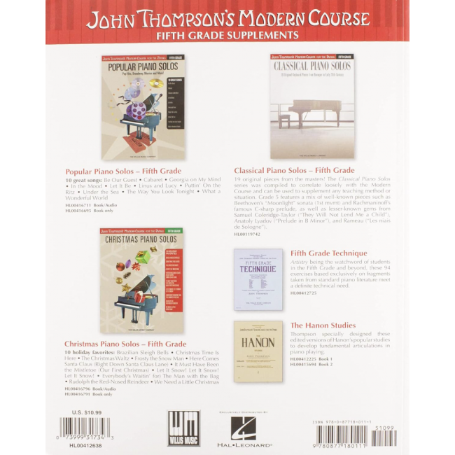 Metoda de pian John Thompson's Modern Course for the Piano - 5th Grade