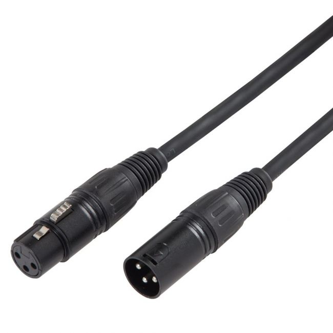 Soundsation BDCXX-3BK - Cablu DMX, AES/EBU, XLR mama - XLR tata,  lungime 3 metri