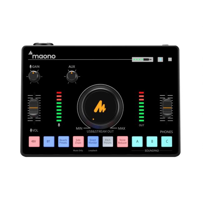 MAONO AMC2 NEO - Consola podcast, mixer și interfață audio, Bluetooth 4.2
