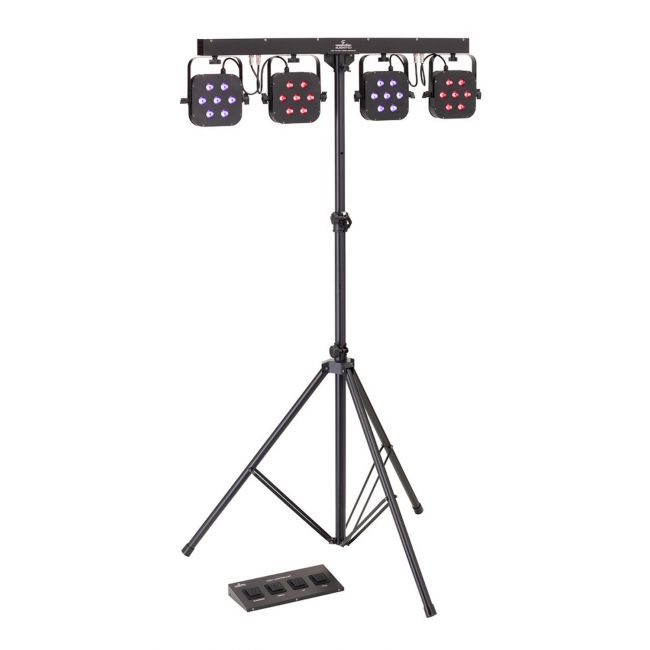 Soundsation 4LEDKIT-DJ - Kit complet de iluminat cu LED-uri 4-PAR, stativ si controller
