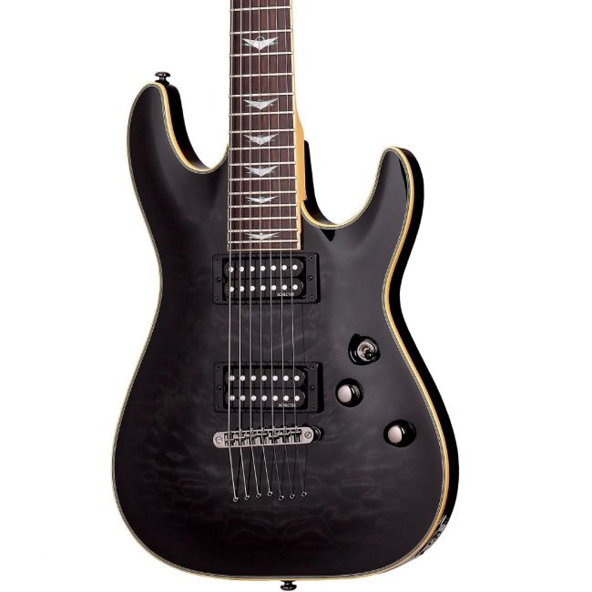 Schecter Omen Extreme-7 STBLK - Chitara electrica si Case