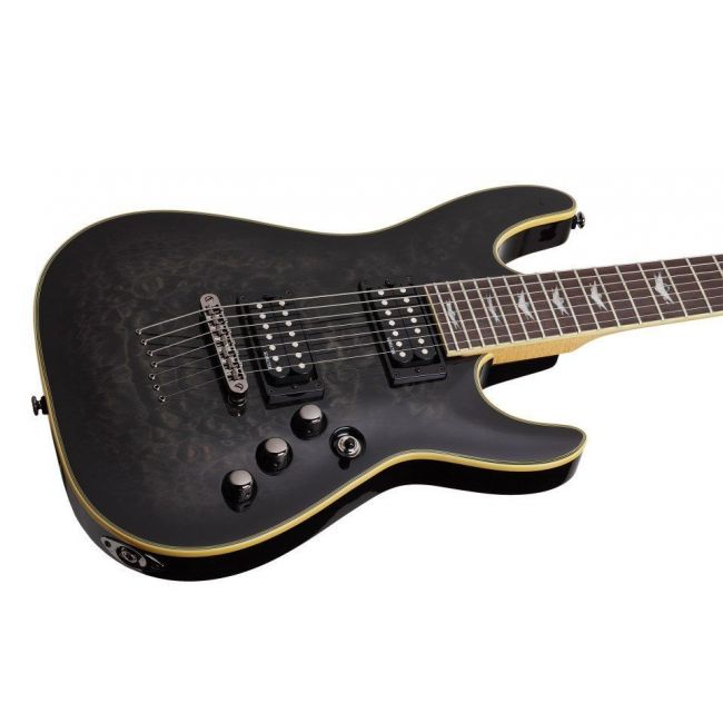 Schecter Omen Extreme-7 STBLK - Chitara electrica si Case