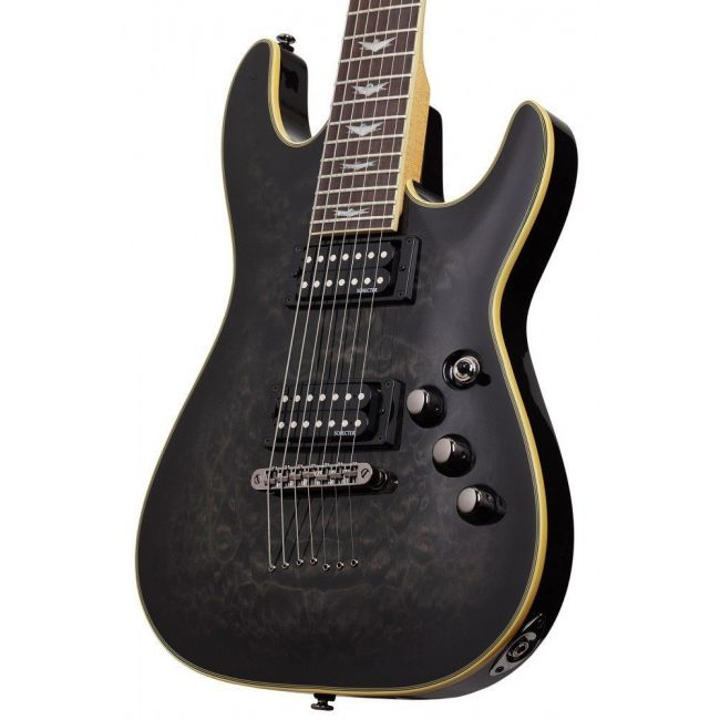 Schecter Omen Extreme-7 STBLK - Chitara electrica si Case