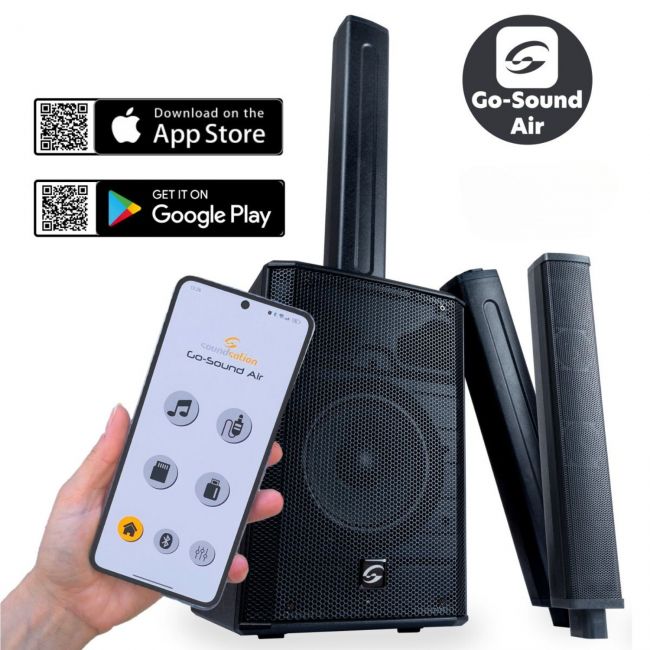 Soundsation HYPER UP 8A - Sistem de sonorizare tip coloana, Bluetooth, 600W (microfoane wireless, cabluri)