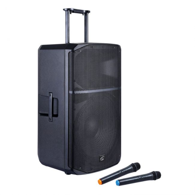 Soundsation PROVIBE 12AIR - Boxa activa cu baterii, 2 microfoane wireless, Bluetooth, 800W