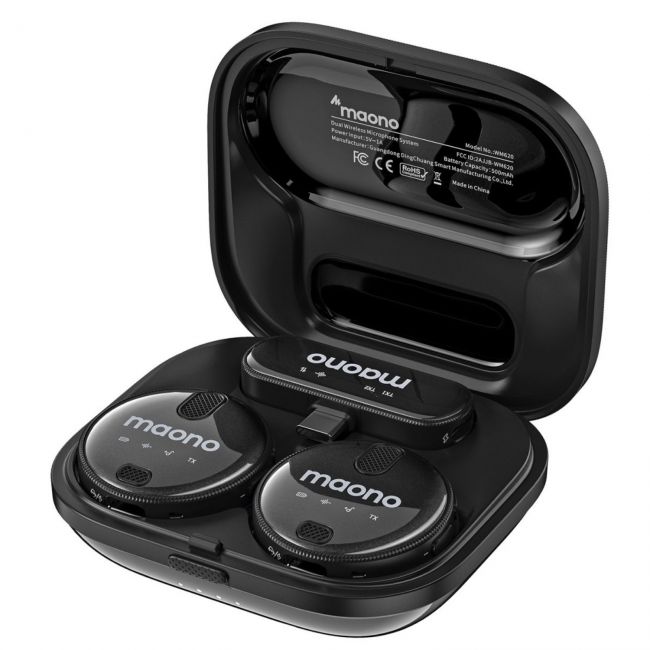 MAONO WM620 Lavalier Wireless - Microfoane lavaliera wireless pentru productie video mobila, vlogging, jurnalism