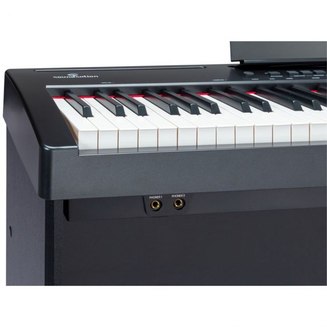 Soundsation AUDES - Pian digital cu stativ, 3 pedale, Bluetooth, claviatura hammer action, 2 iesiri de casti, port USB