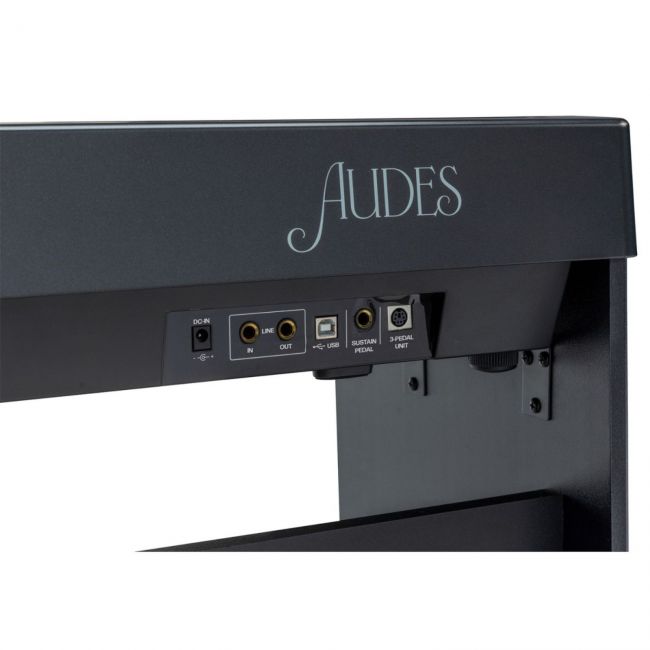 Soundsation AUDES - Pian digital cu stativ, 3 pedale, Bluetooth, claviatura hammer action, 2 iesiri de casti, port USB