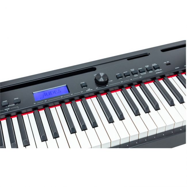 Soundsation AUDES - Pian digital portabil cu Bluetooth, claviatura hammer action, 2 iesiri de casti, port USB
