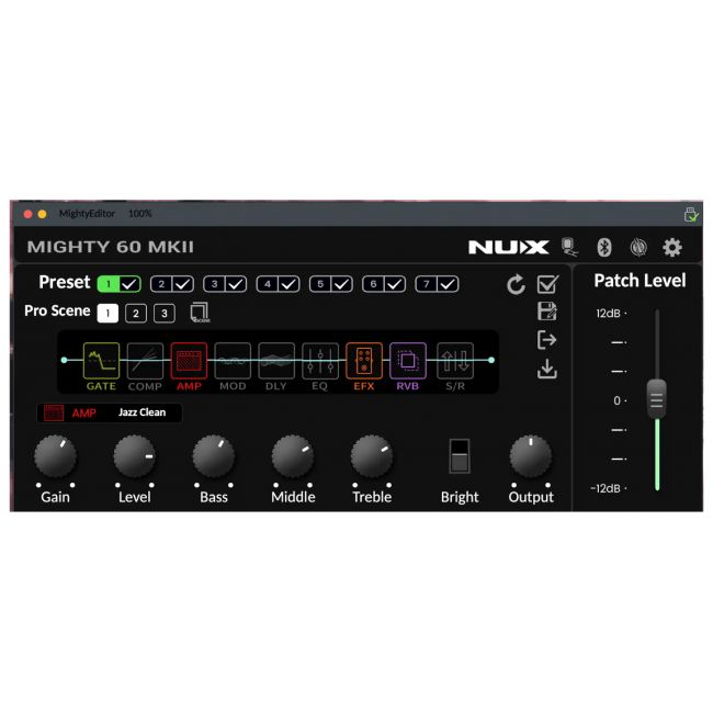 NUX Mighty 60 MK2 - Amplificator modeling pentru chitara electrica, 60W, looper integrat, drum machine