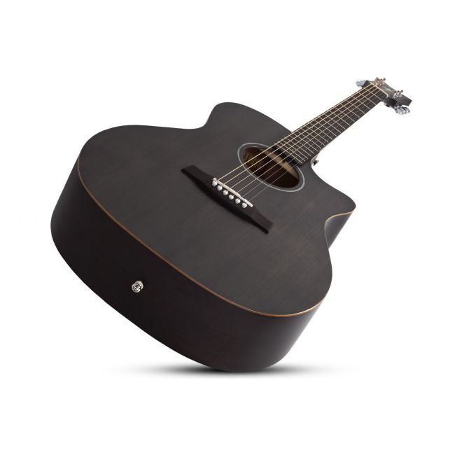 Schecter Deluxe Acoustic (SBK) - Chitara acustica, fata de rezonanta din molid, corp din mahon