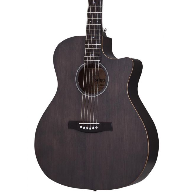 Schecter Deluxe Acoustic (SBK) - Chitara acustica, fata de rezonanta din molid, corp din mahon