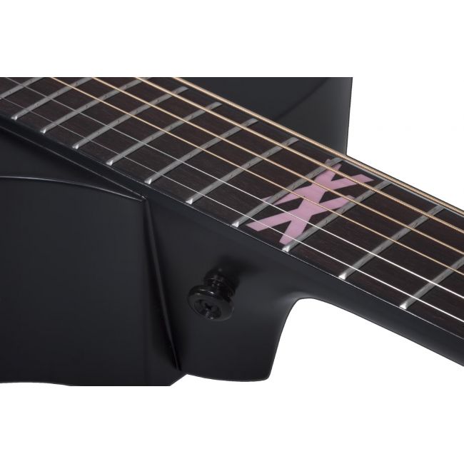 Schecter Machine Gun Kelly - Chitara electro-acustica, doza Fishman Sonicore, fata de rezonanta din molid masiv