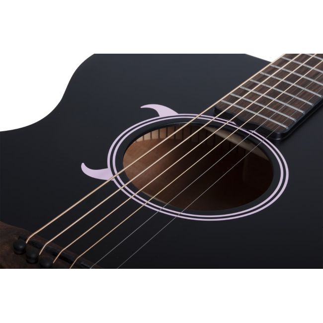 Schecter Machine Gun Kelly - Chitara electro-acustica, doza Fishman Sonicore, fata de rezonanta din molid masiv