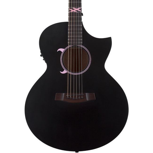 Schecter Machine Gun Kelly - Chitara electro-acustica, doza Fishman Sonicore, fata de rezonanta din molid masiv
