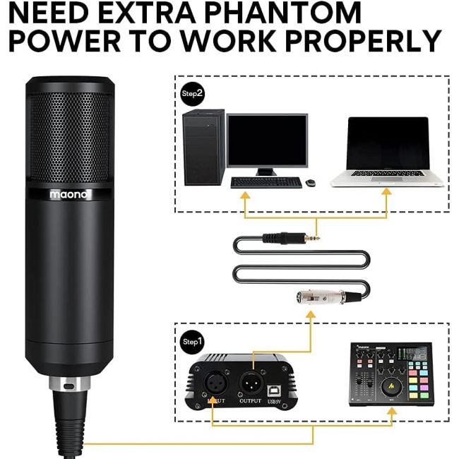 MAONO Studio One - Interfață audio pentru înregistrare, microfon, casti audio
