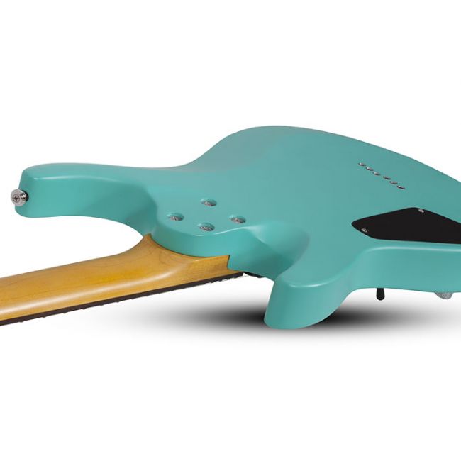 Schecter C-6 Deluxe Satin Aqua - Chitara electrica, husa de transport, cablu, corzi