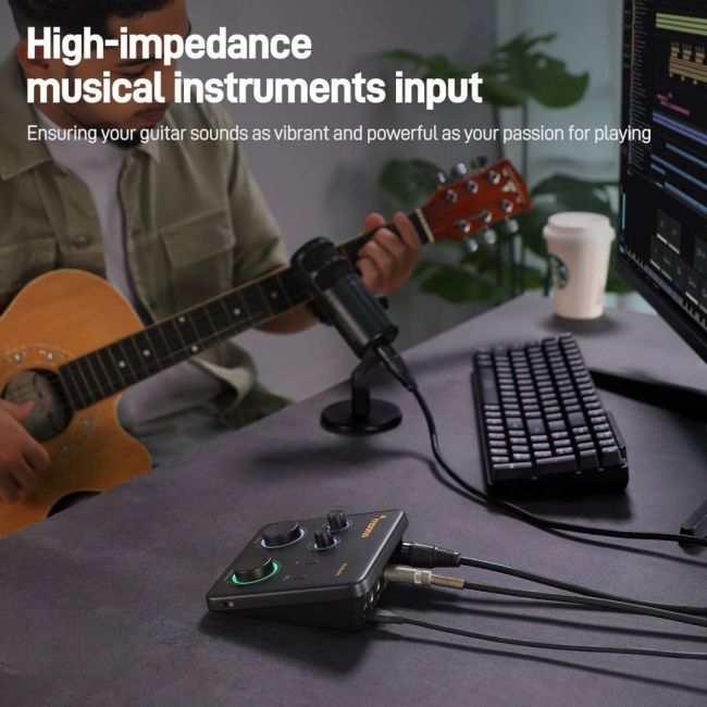 MAONO Studio One - Interfață audio pentru înregistrare, microfon, casti audio