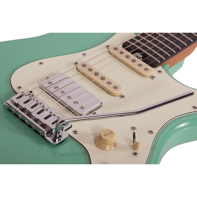 Schecter Nick Johnston Traditional HSS Atomic Green - Chitara electrica, hardcase