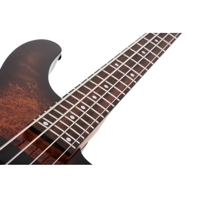 Schecter C-4 Standard (TB) - Bass electric, husa de transport, cablu, corzi