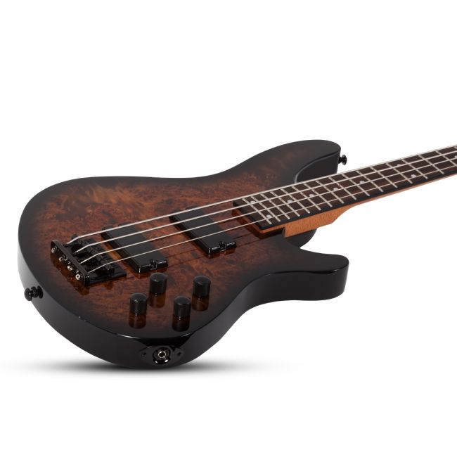 Schecter C-4 Standard (TB) - Bass electric, husa de transport, cablu, corzi