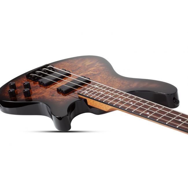 Schecter C-4 Standard (TB) - Bass electric, husa de transport, cablu, corzi