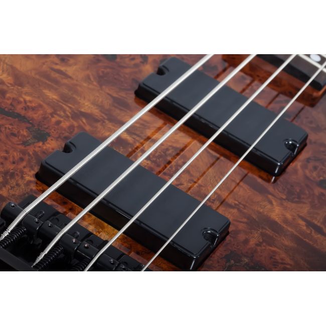 Schecter C-4 Standard (TB) - Bass electric, husa de transport, cablu, corzi