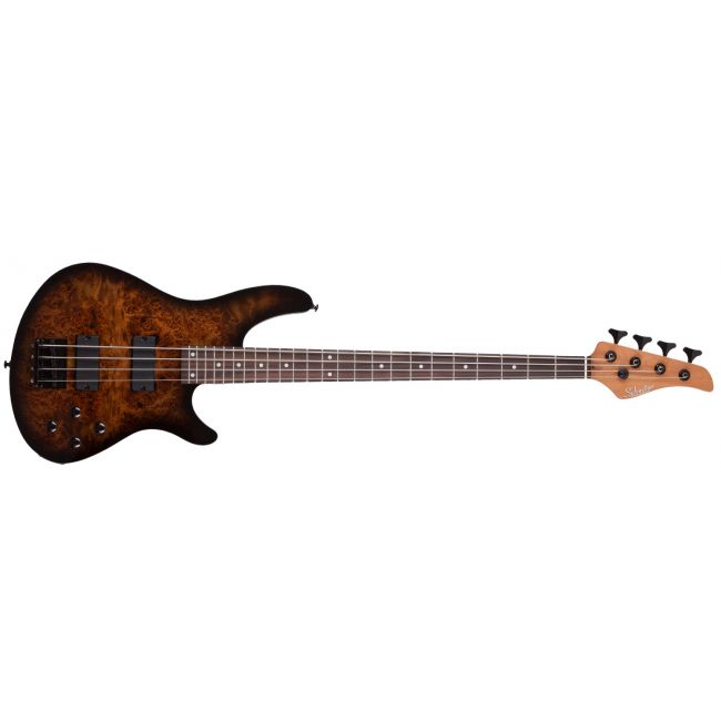 Schecter C-4 Standard (TB) - Bass electric, husa de transport, cablu, corzi