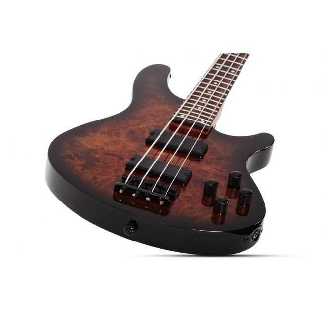 Schecter C-4 Standard (TB) - Bass electric, husa de transport, cablu, corzi