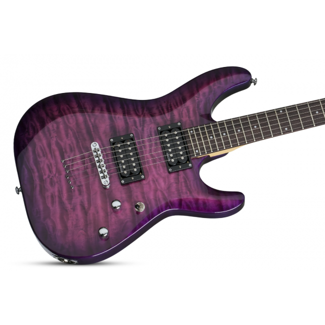 Schecter C-6 Plus EM - Chitara electrica, husa de transport, cablu, corzi